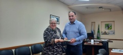 Глава района встретился с председателем областного комитета профсоюза работников промышленности Татьяной Алексеевной Колобениной.