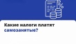 Какие налоги платят самозанятые?