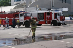 Cоревнования среди подразделений добровольной пожарной охраны.